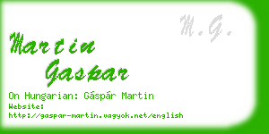 martin gaspar business card