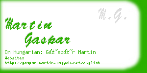 martin gaspar business card